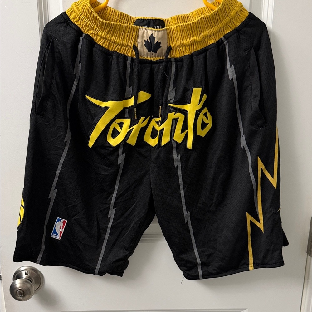 NBA Toronto Black and Yellow Athletic Shorts